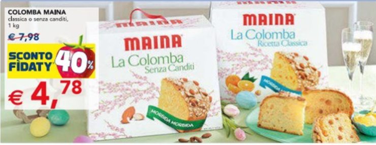 due confezioni di colomba di pasqua maina