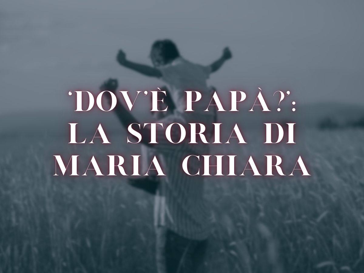 papà e figlio sfocati sullo sfondo