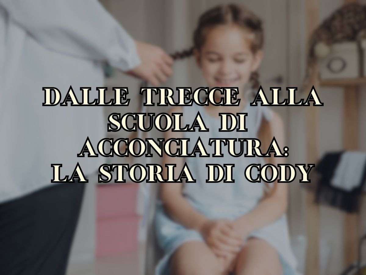 mamma fa trecce sullo sfondo alla figlia