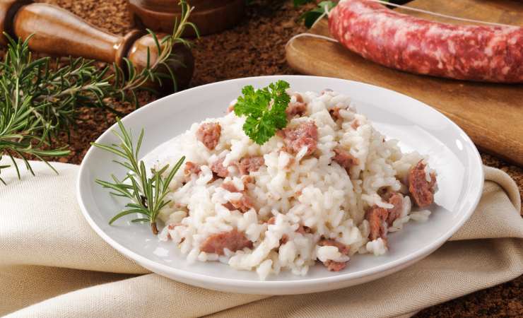 risotto con salsiccia