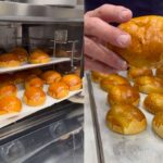 delle brioche in forno e dopo essere state cotte
