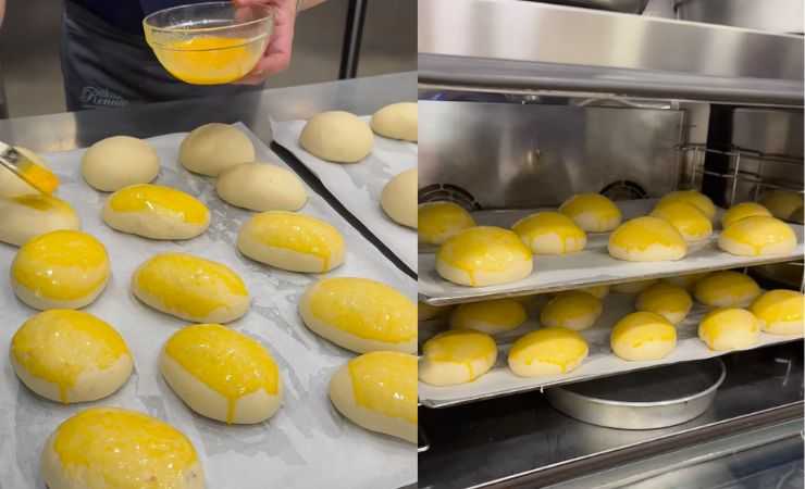 delle brioche crude da mettere al forno