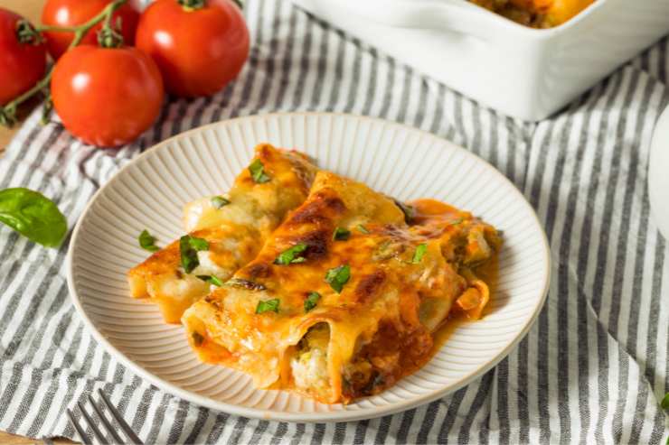 cannelloni nel piatto
