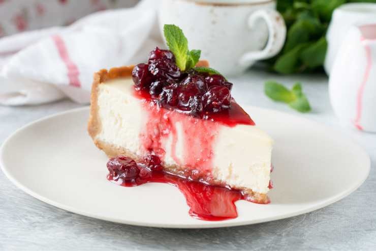 fetta di cheesecake