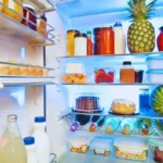 un frigorifero molto ordinato