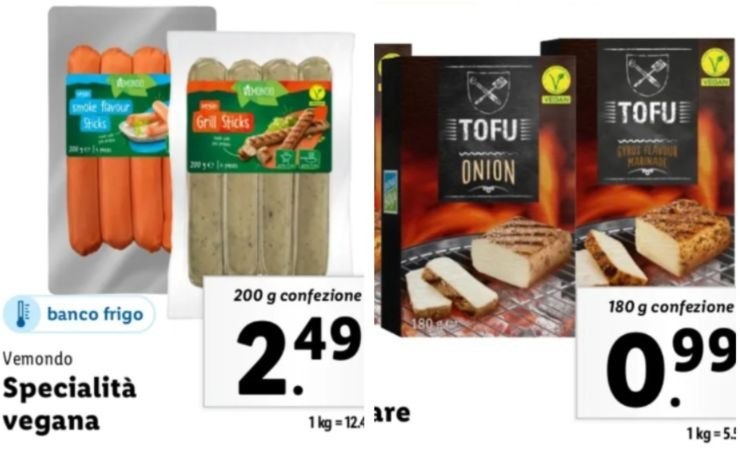 wurstel vegani e tofu di lidl