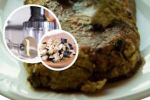 polpettone di melanzane e mixer da cucina