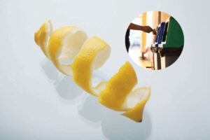buccia di limone e un cestino