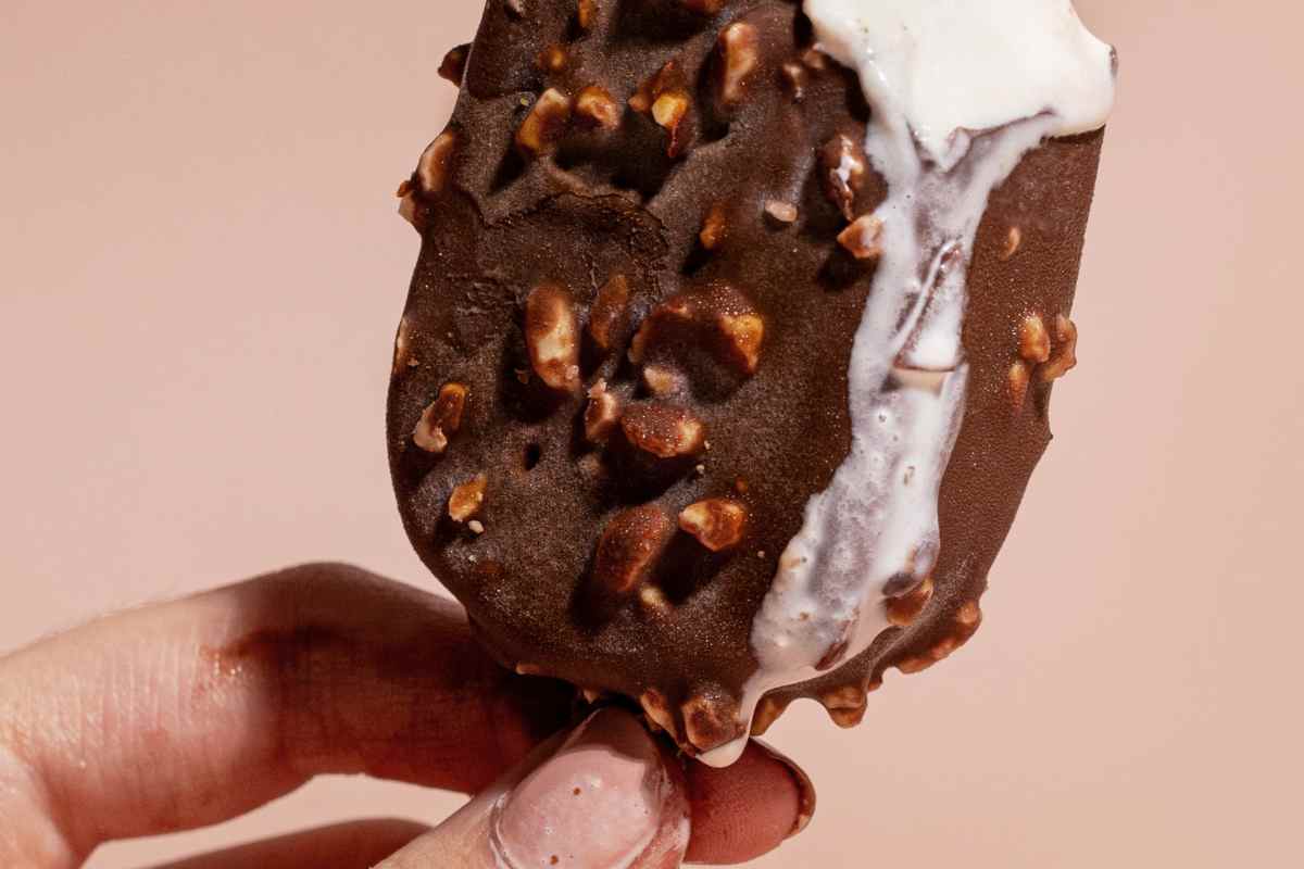 Gelato al cioccolato con crema