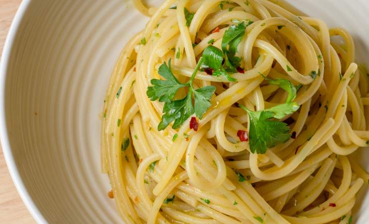 spaghetti aglio olio e peperoncino