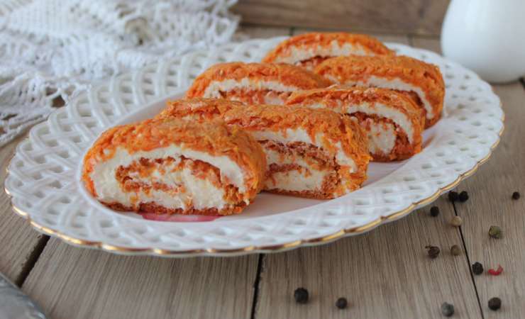 rotolo di carote a fette