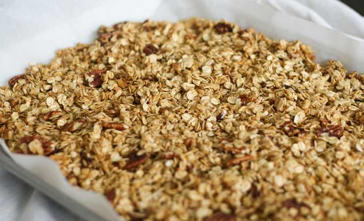 teglia con torta muesli