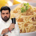 cannavacciuolo e piatto di spaghetti