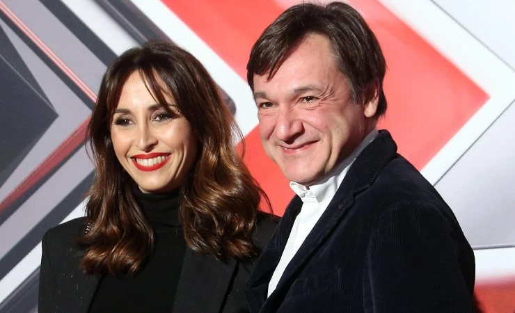 Benedetta Parodi e Fabio Caressa sorridenti