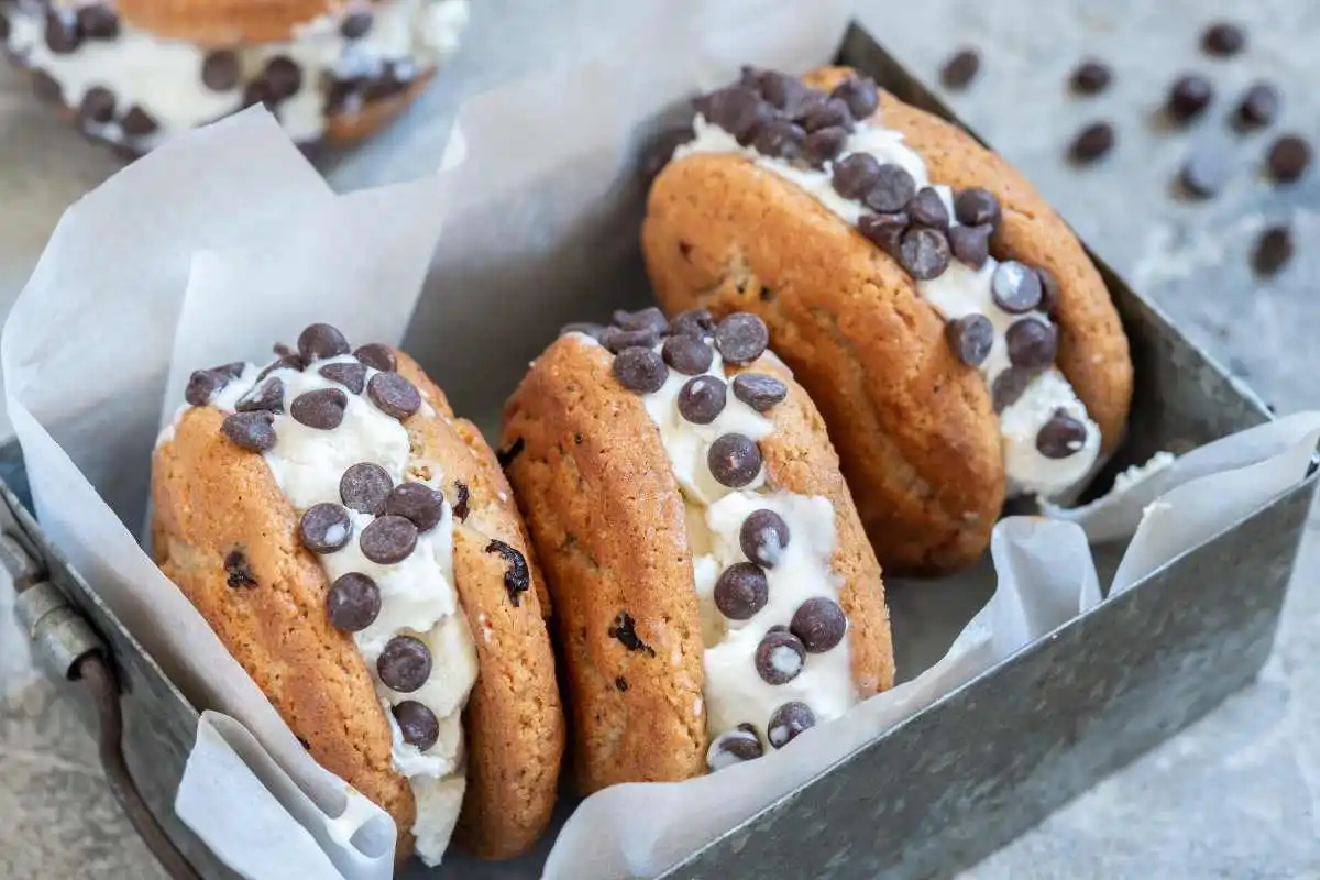 biscotti gelato con gocce di cioccolato