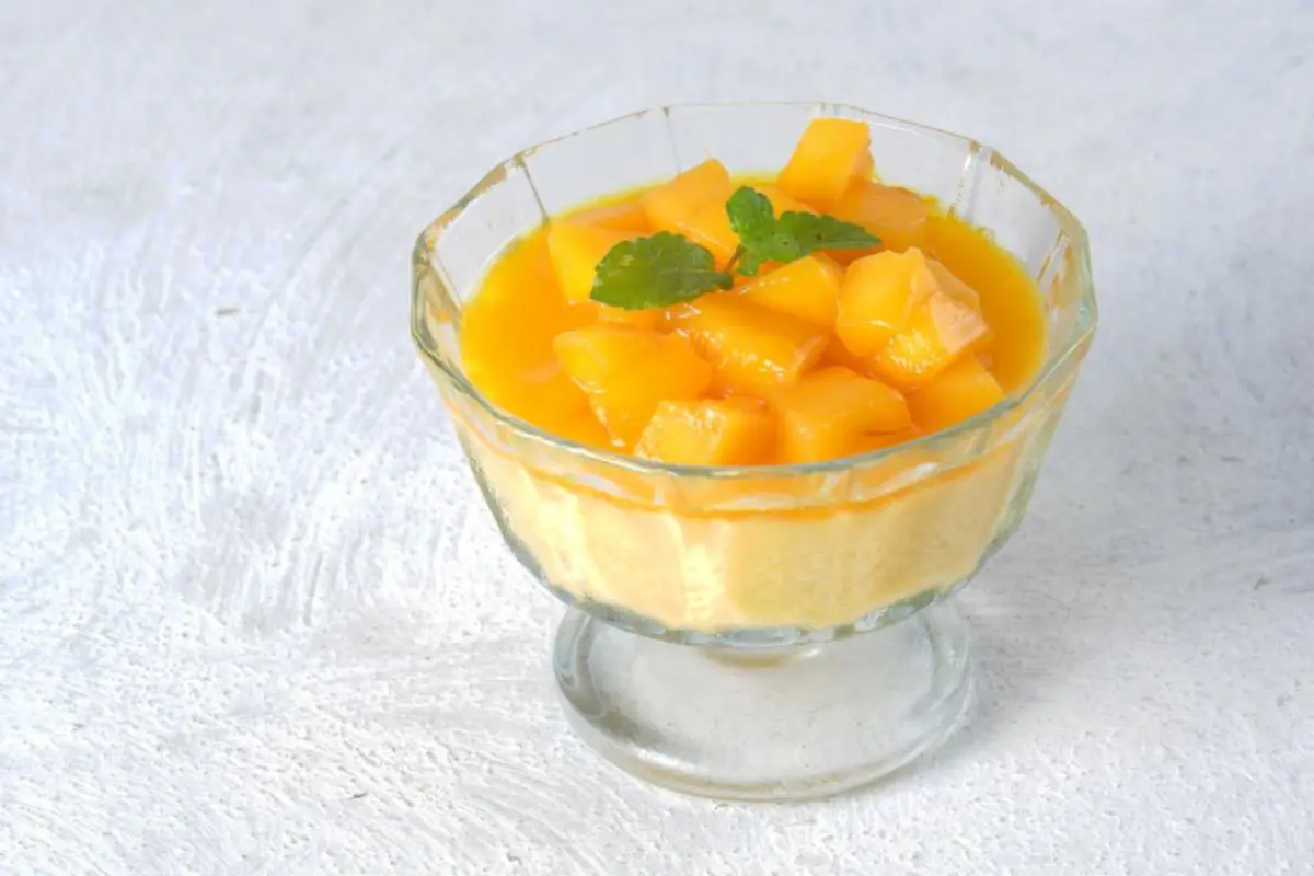 coppa di budino al mango