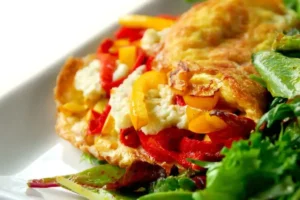 Frittata con verdure e pomodori
