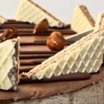 un dolce con i wafer