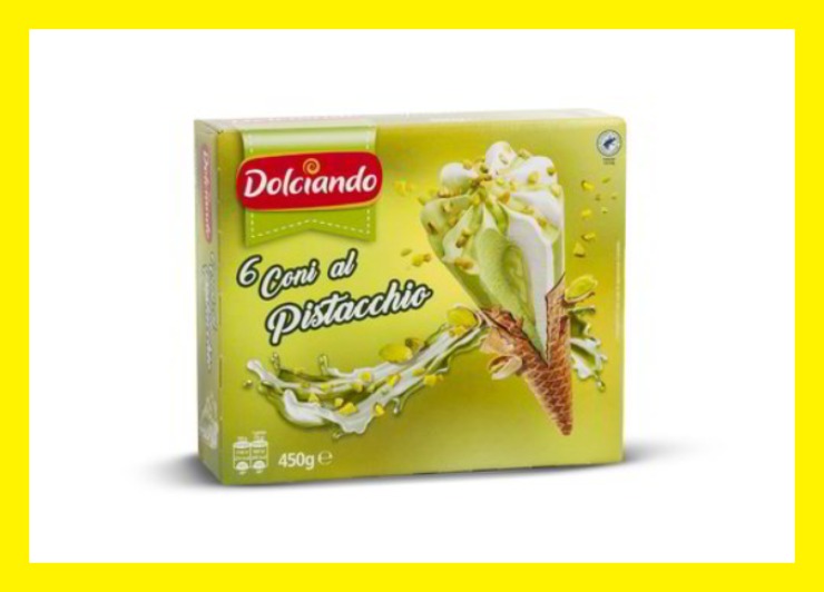 confezione di coni gelato al pistacchio