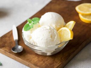 gelato al limone con menta