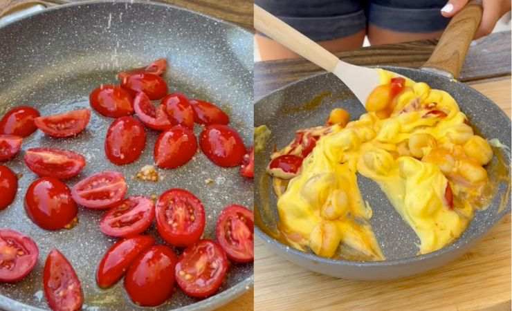 pomodorini e gnocchi nella padella