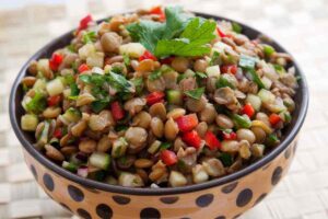 citola di insalata di lenticchie mista