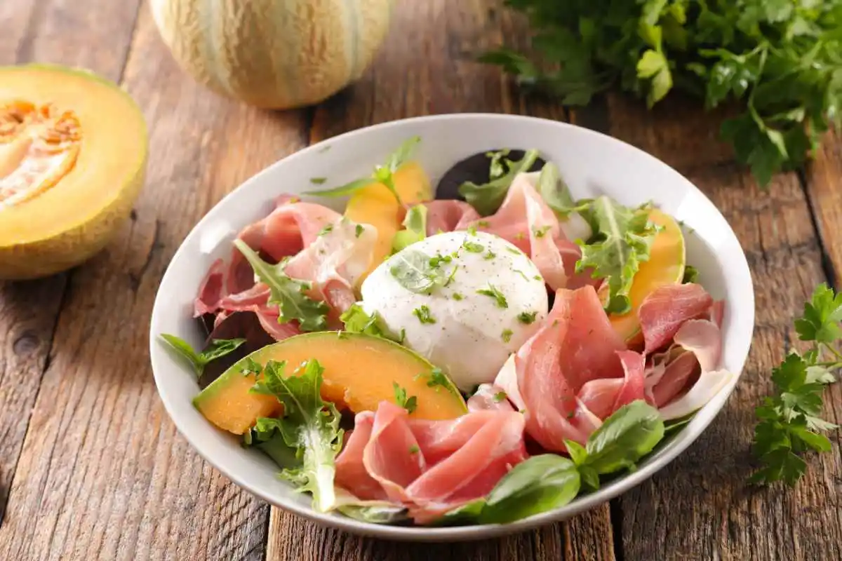insalata di prosciutto e melone