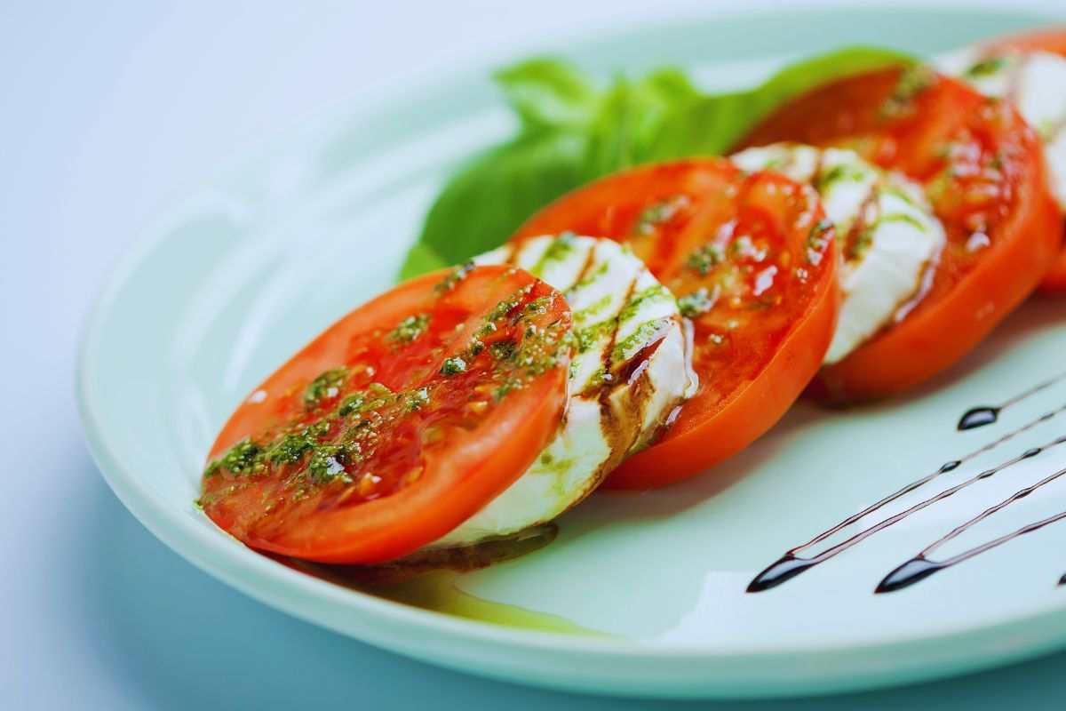 caprese con aceto balsamico
