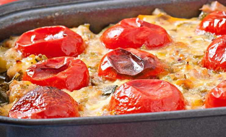 pomodori e mozzarella al forno