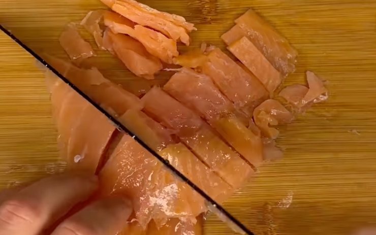 salmone tagliato