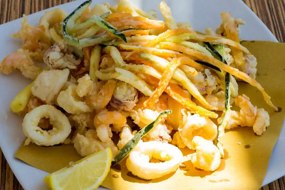 frittura di pesce e di verdure