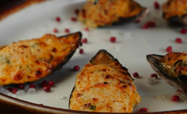 cozze ripiene gratinate