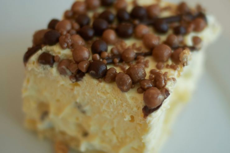 Pezzi di semifreddo con ricotta e cioccolato