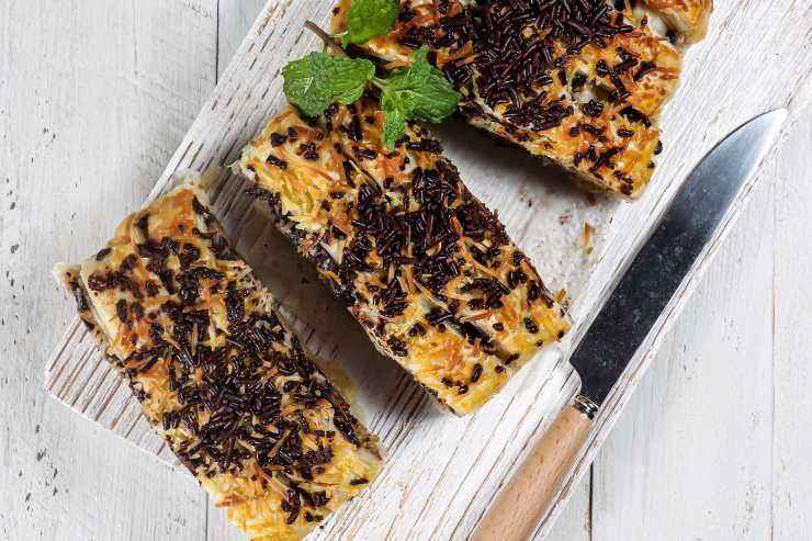strudel con cioccolato
