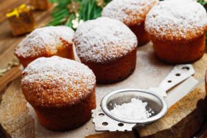 Tortini con zucchero a velo