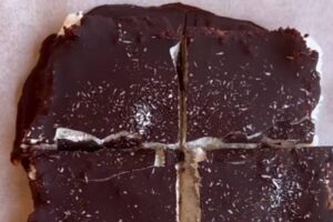 quadrotti al cocco e cioccolato