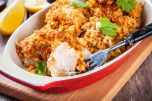 teglia con pesce gratinato