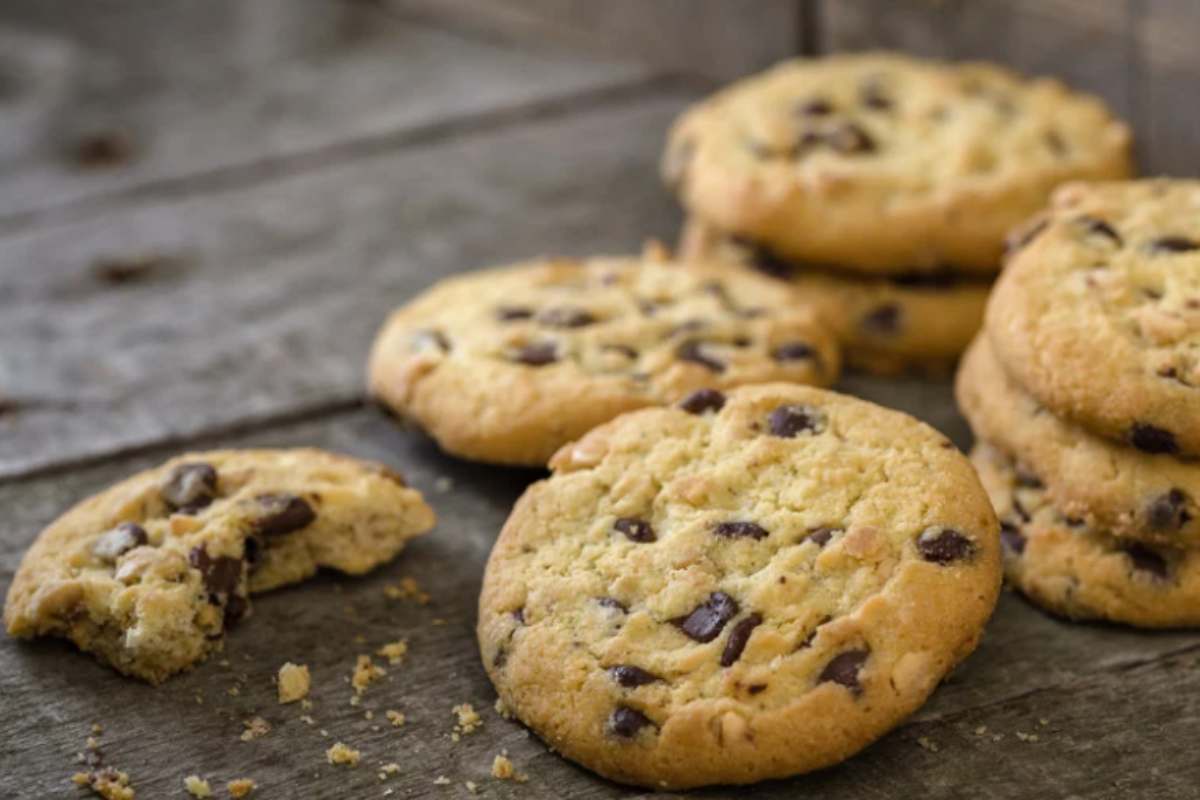 biscotti con gocce di cioccolato