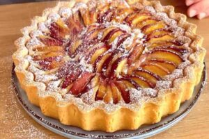 crostata frangipane alle pesche