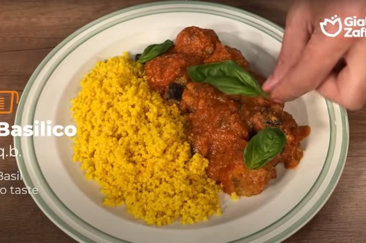 polpette di melanzane al sugo e cuscus