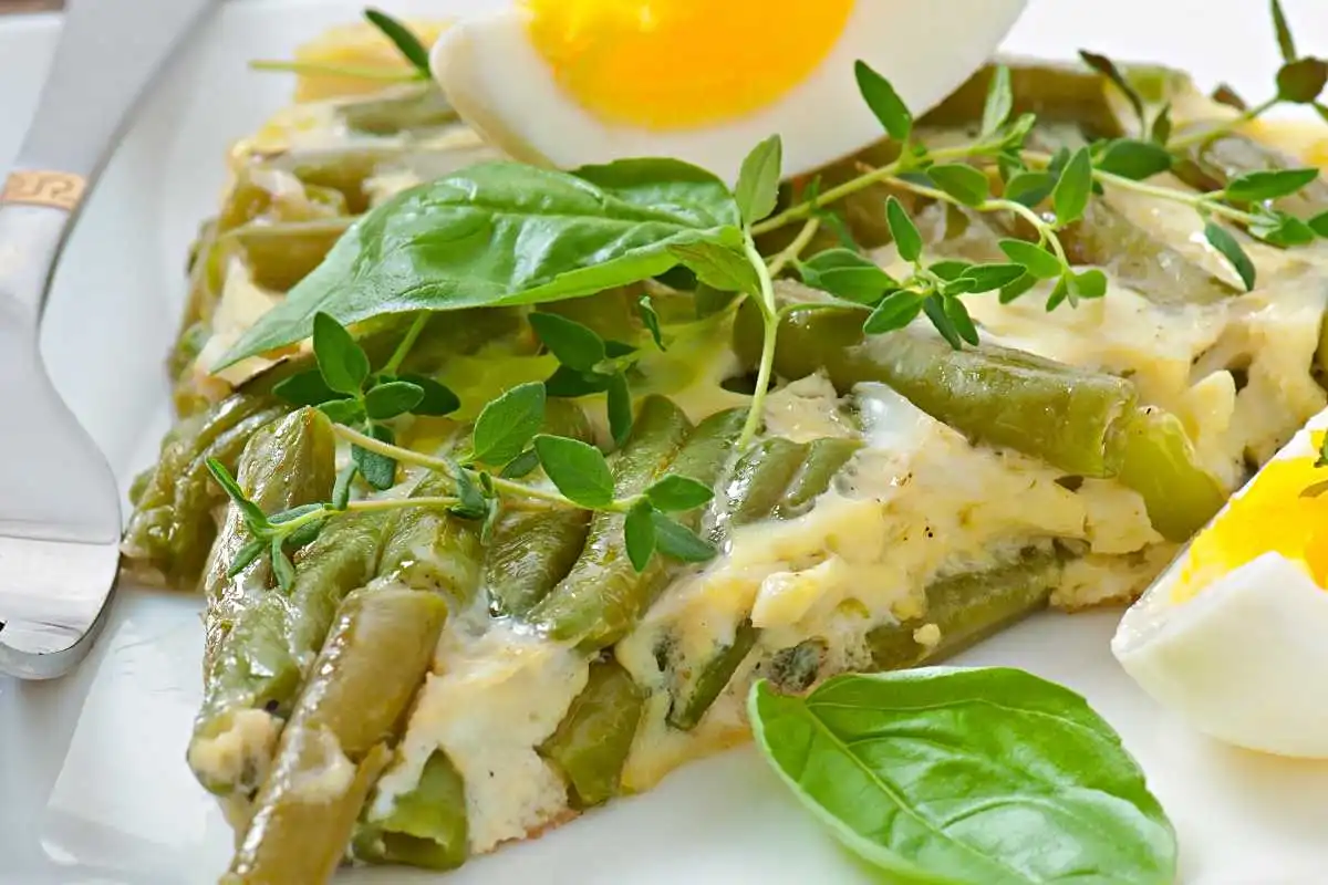 frittata con fagiolini