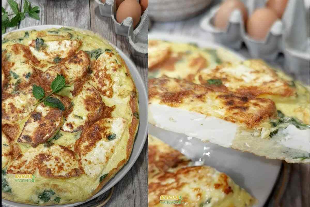 frittata intera e una fetta