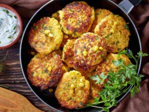 frittelle in una padella