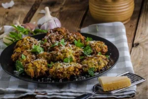 piatto di frittelle alla menta