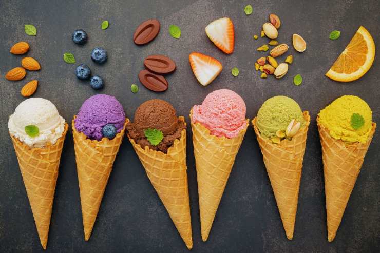 sei coni gelato