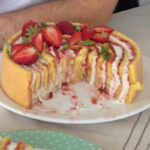 piatto con girella cheesecake