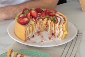 piatto con girella cheesecake
