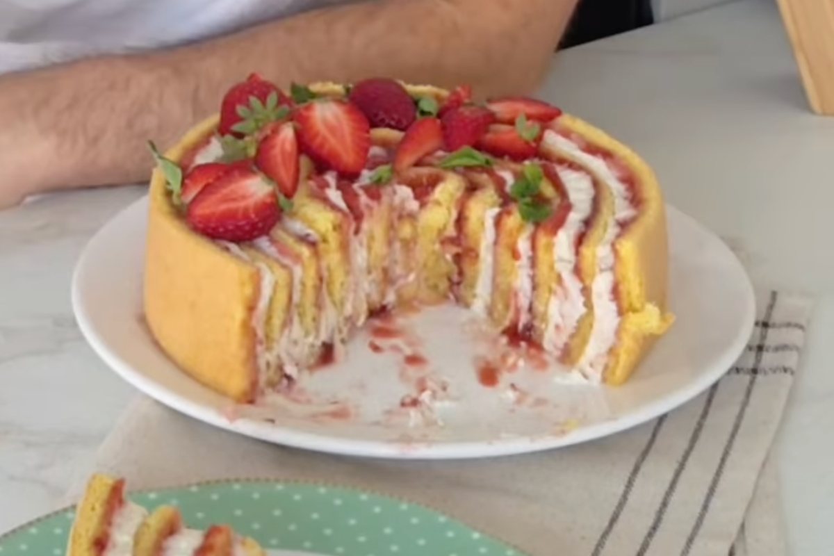 piatto con girella cheesecake