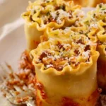 piatto di girelle di lasagna