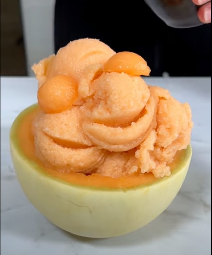 granita dentro metà melone